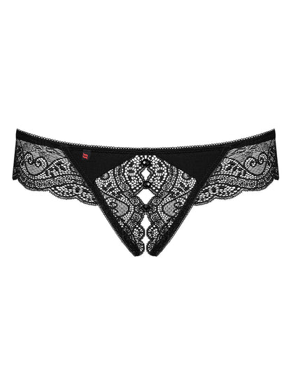 3-Stringi koronkowe rozcięte erotyczne obsessive xxl-3