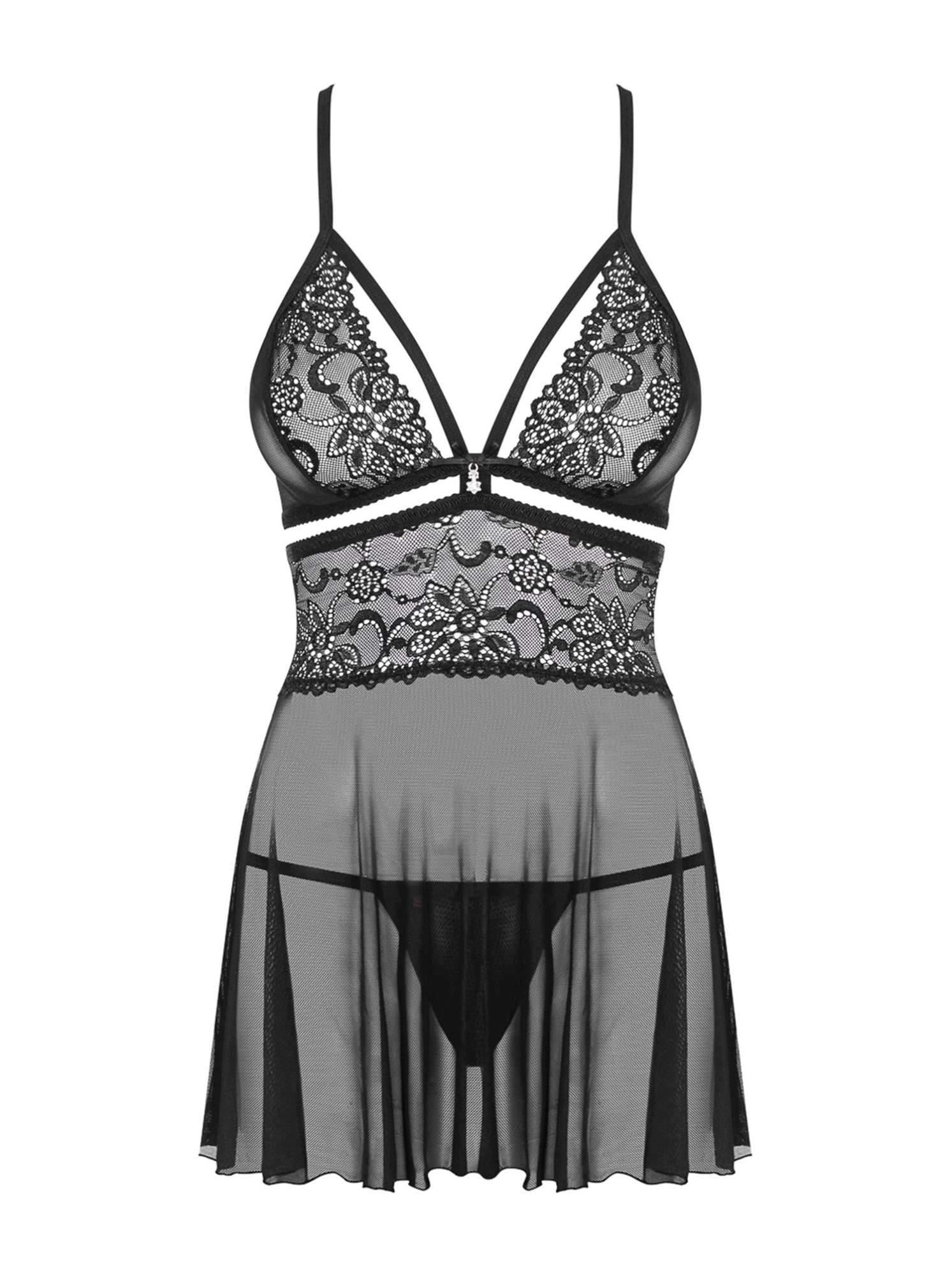6-Bielizna-838-BAB-1 babydoll i stringi czarna XXL-6