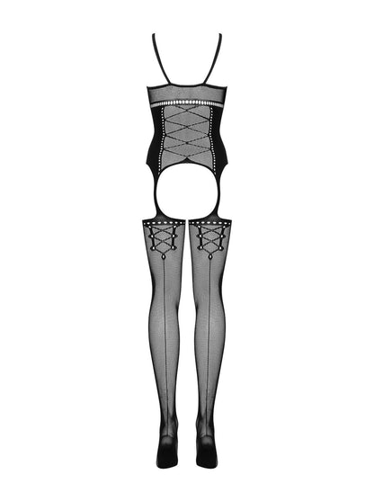 6-Bodystocking jak gorset otwarty krok g314 s/m/l-6
