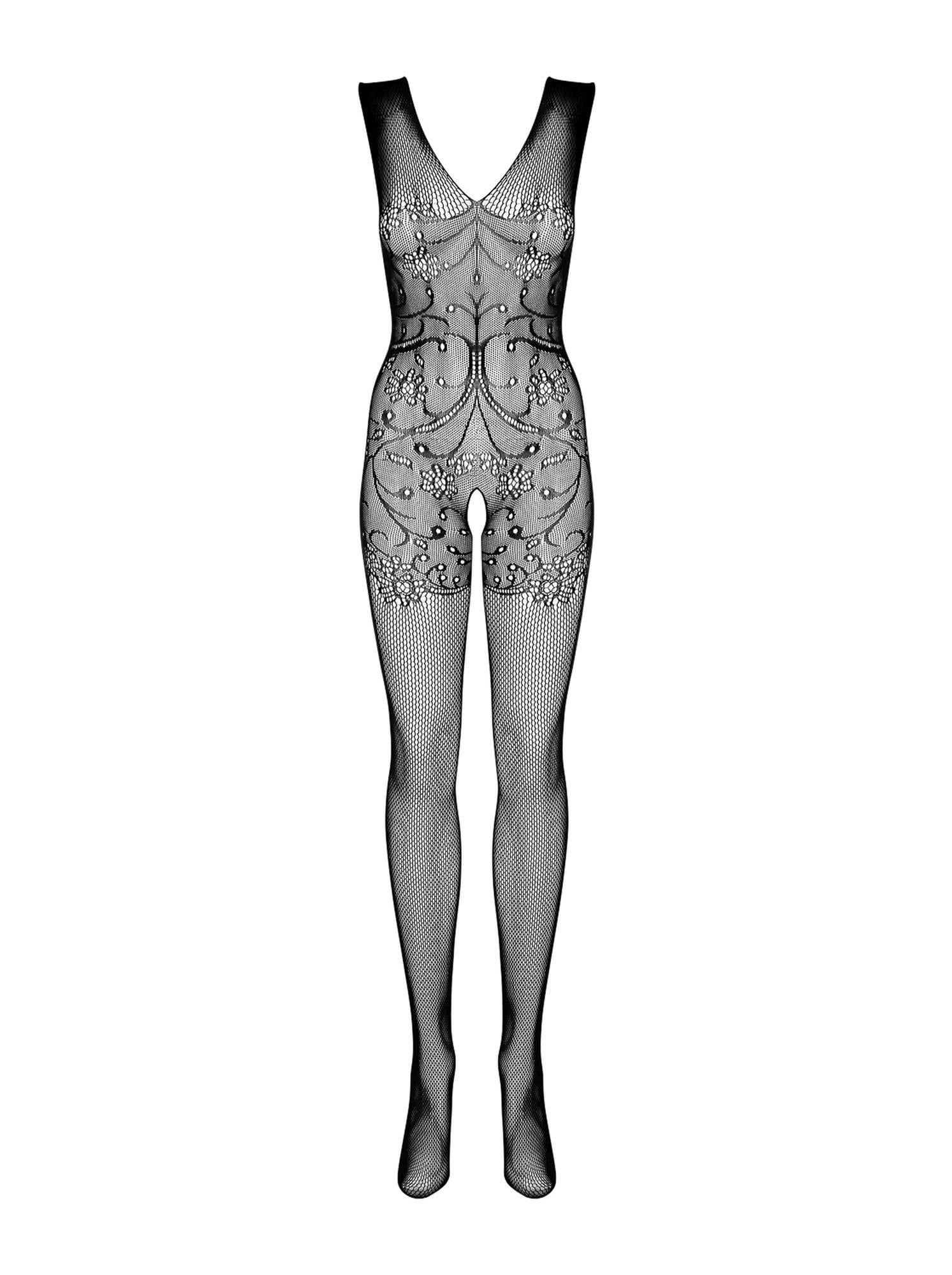 5-Prześwitujące bodystocking otwarty krok f234 s/m/l-5