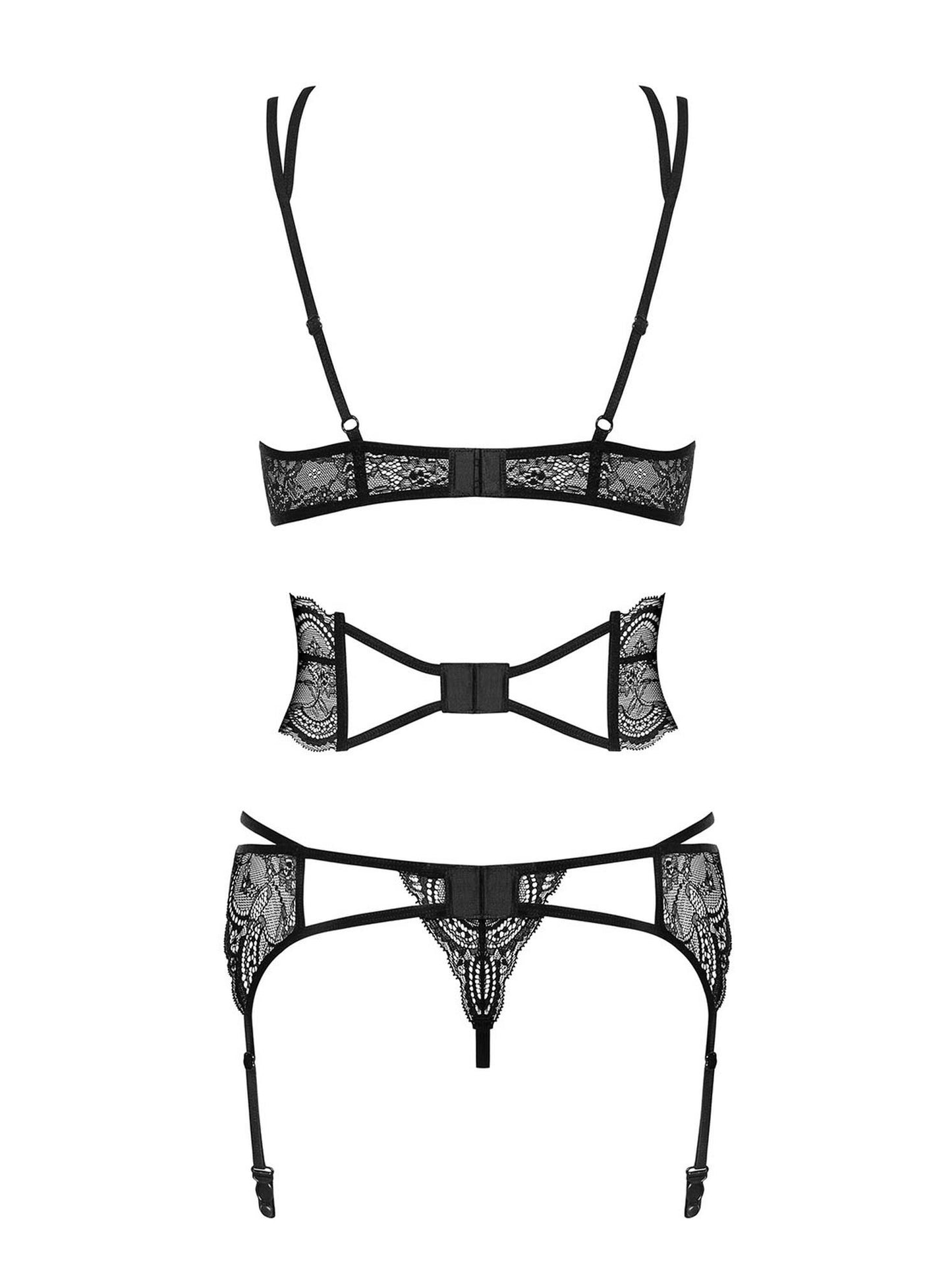 2-Biustonosz pas stringi sex komplet obsessive s/m-2
