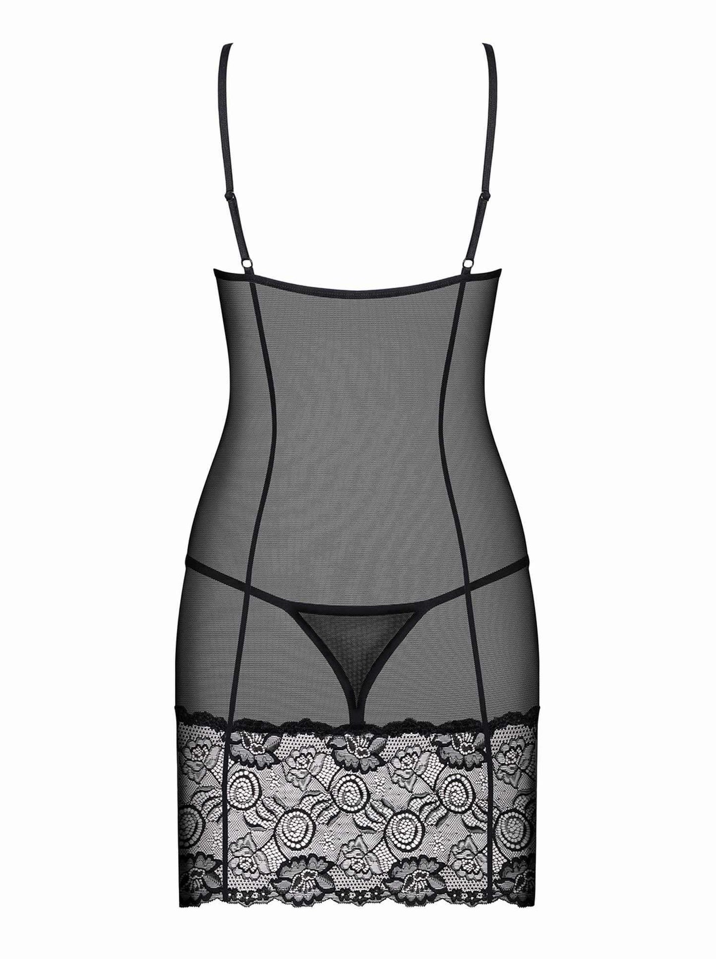 3-Czarna sex koszulka komplet stringi obsessive s/m-3
