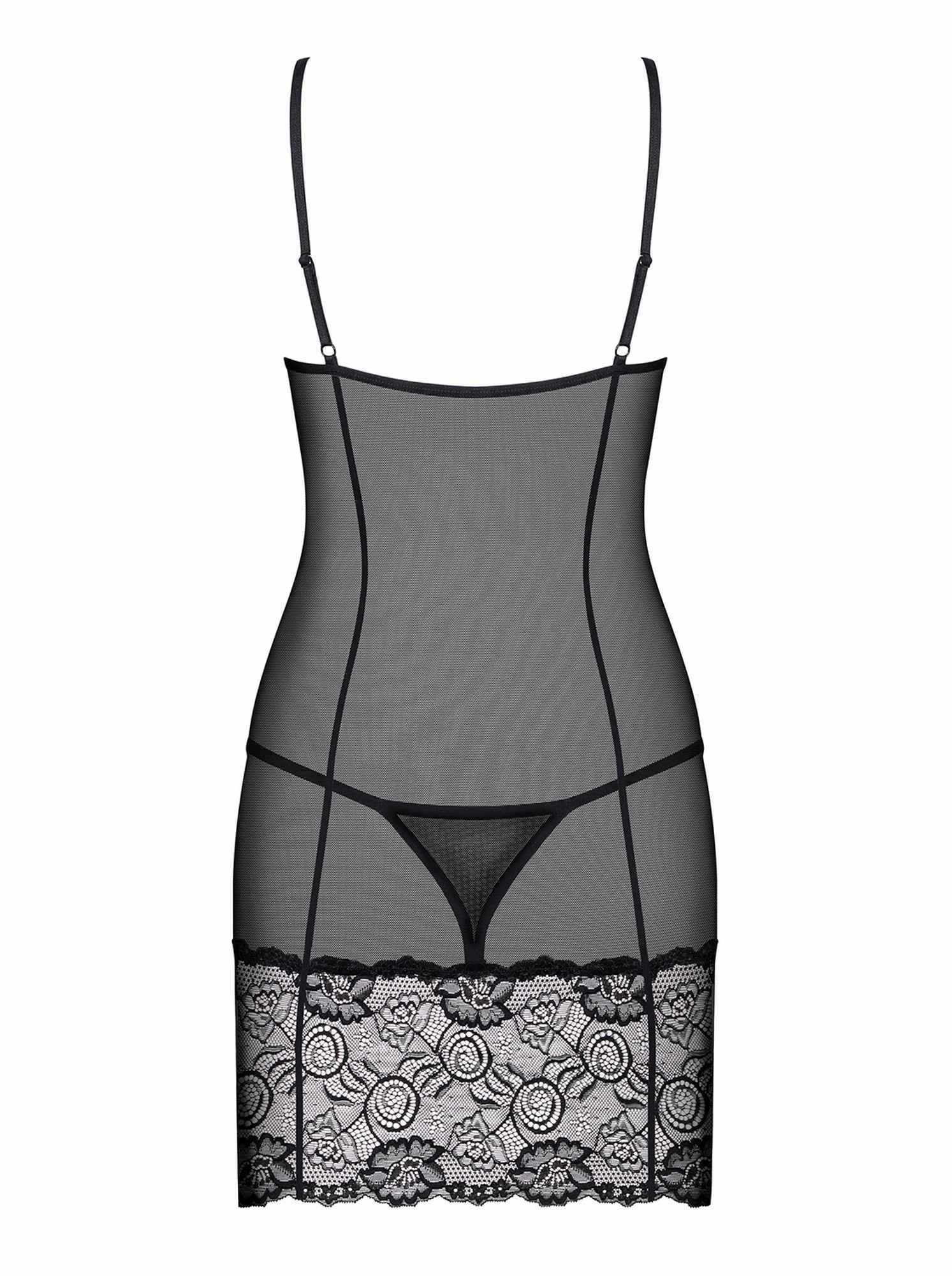 3-Czarna sex koszulka komplet stringi obsessive s/m-3