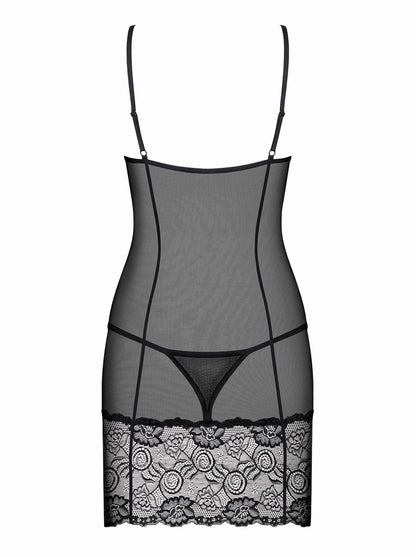 3-Czarna sex koszulka komplet stringi obsessive s/m-3