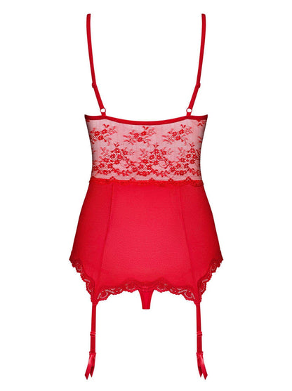 2-Gorset stringi czerwony sex komplet obsessive l/xl-2