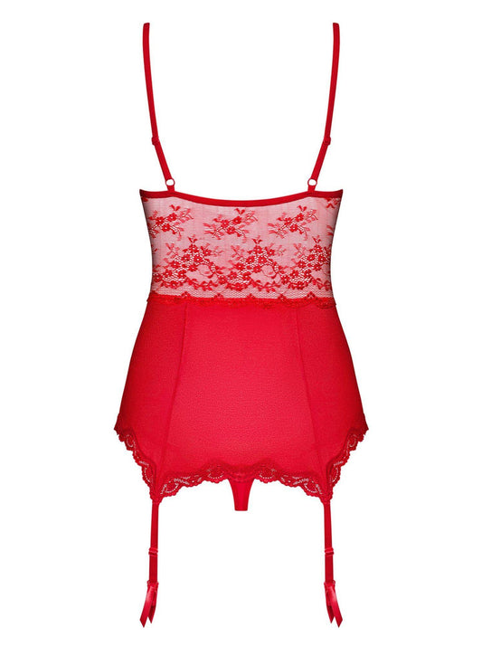 2-Gorset stringi czerwony sex komplet obsessive l/xl-2