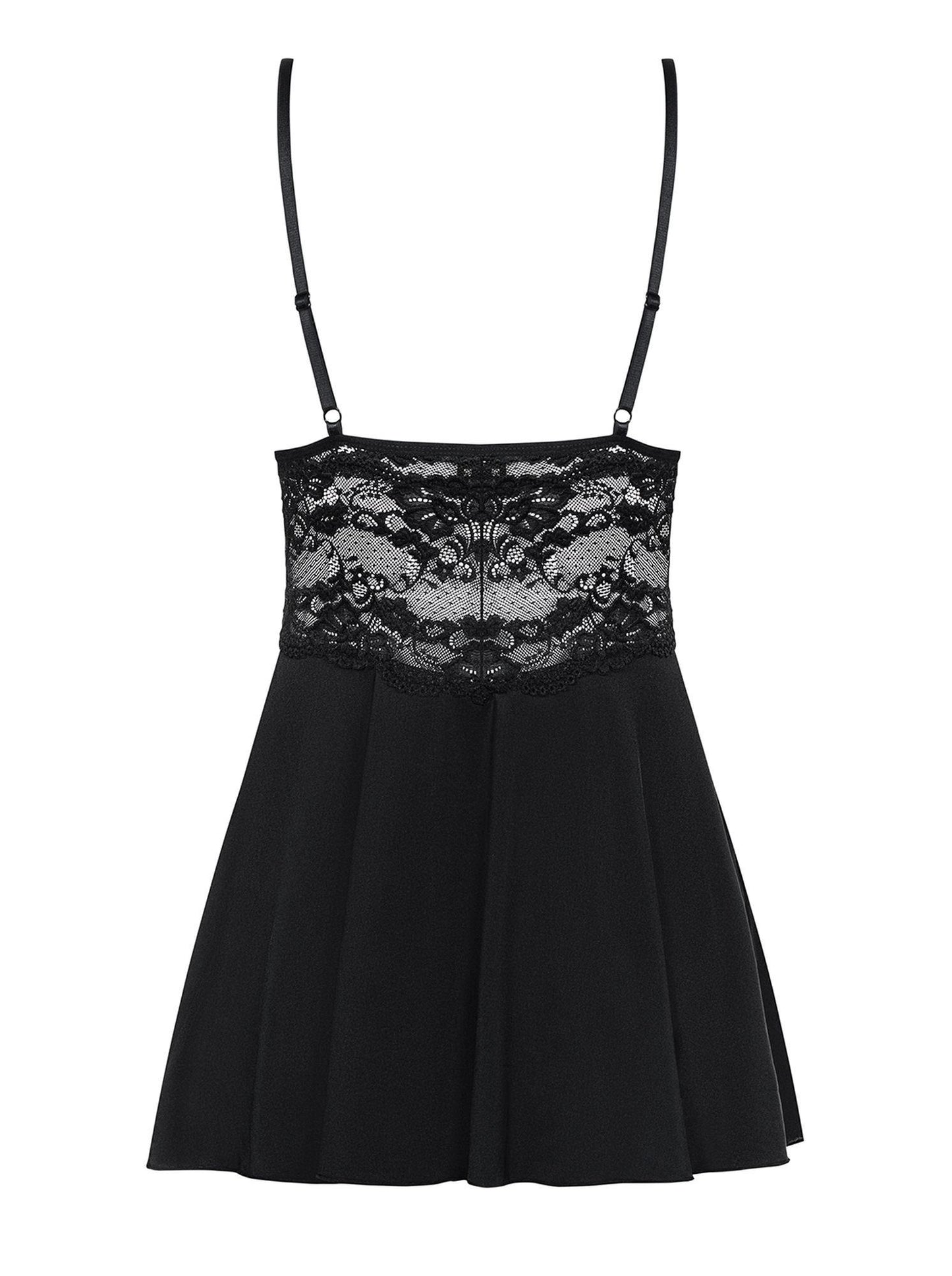 2-Czarna sex koszulka stringi komplet obsessive l/xl-2