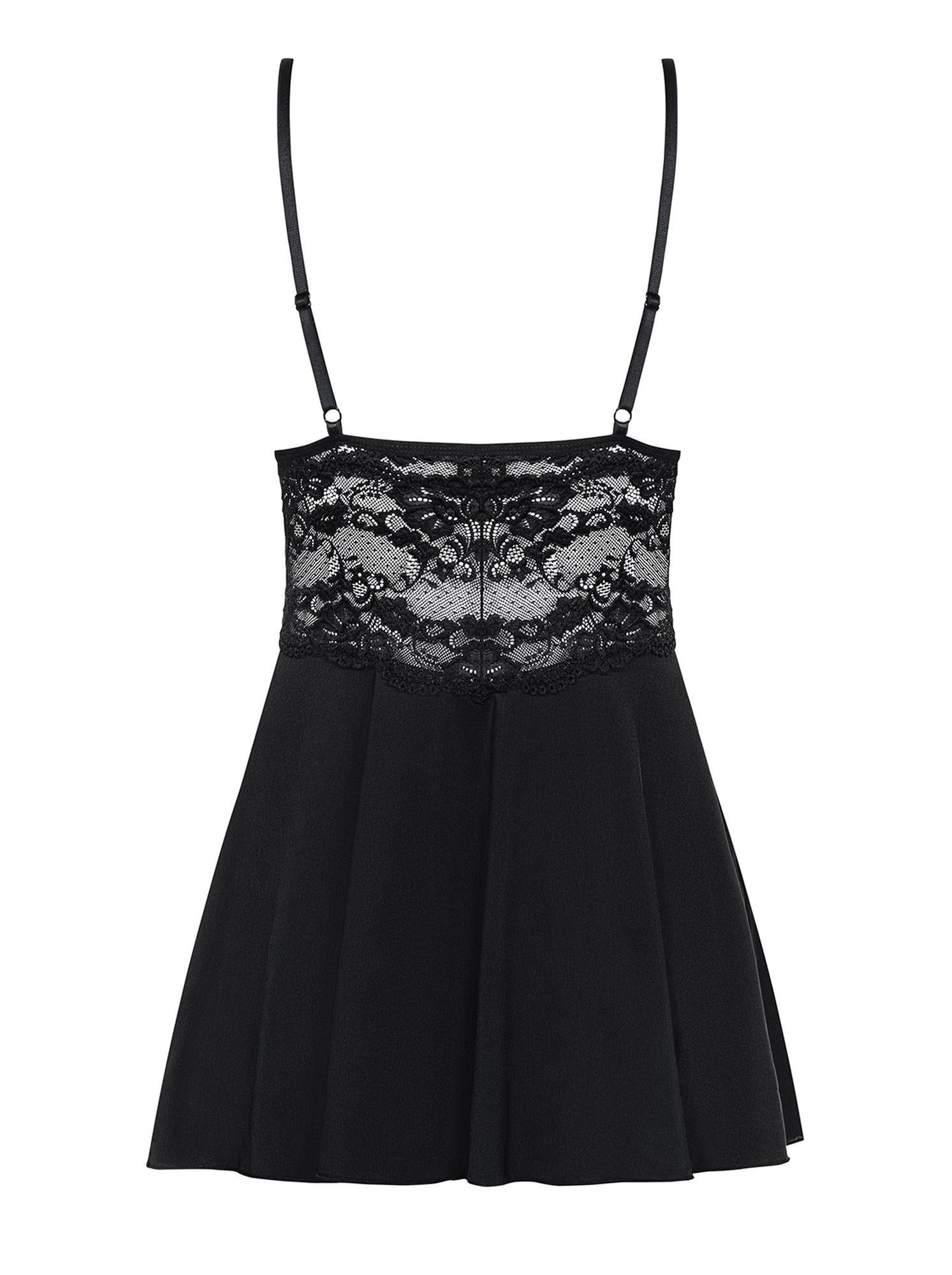 2-Czarna sex koszulka stringi komplet obsessive l/xl-2