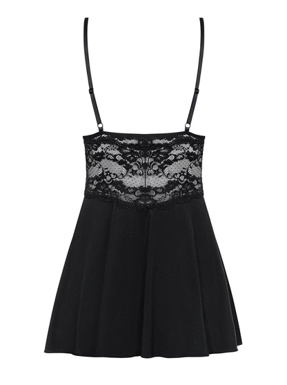 2-Czarna sex koszulka stringi komplet obsessive l/xl-2