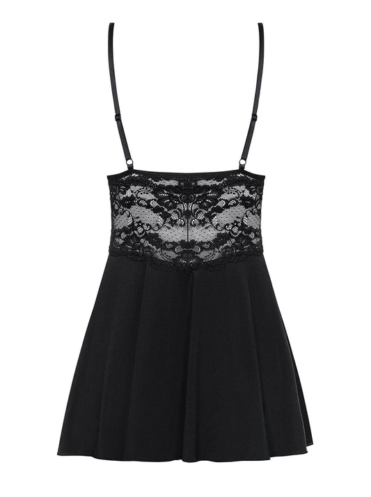 2-Czarna sex koszulka stringi komplet obsessive l/xl-2