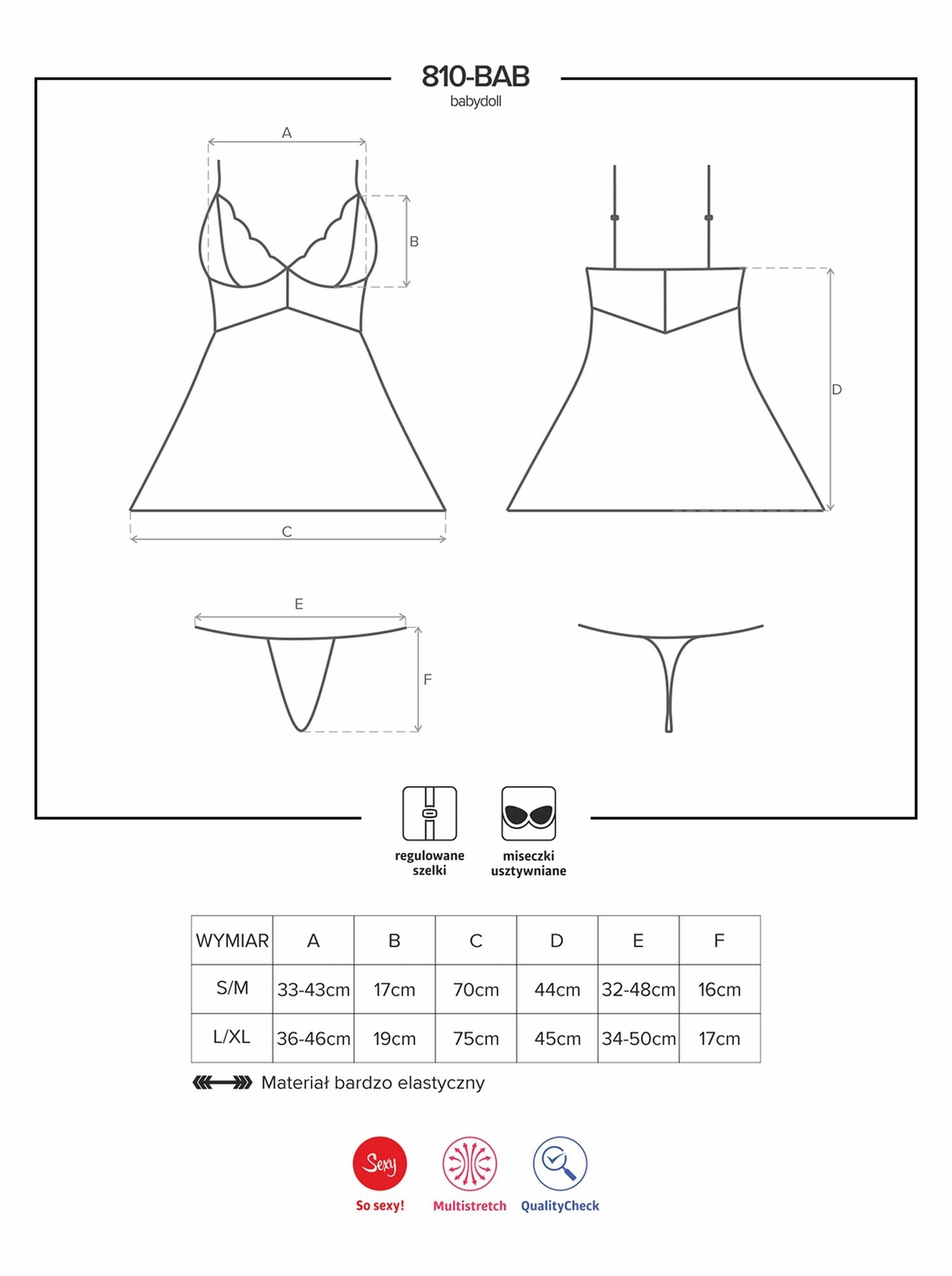 3-Czarna sex koszulka stringi komplet obsessive l/xl-3