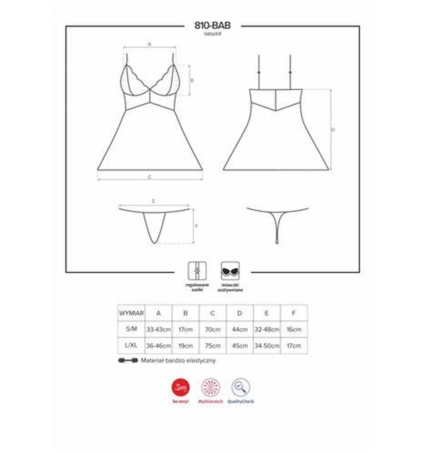 5-Biała sex koszulka stringi komplet obsessive l/xl-5