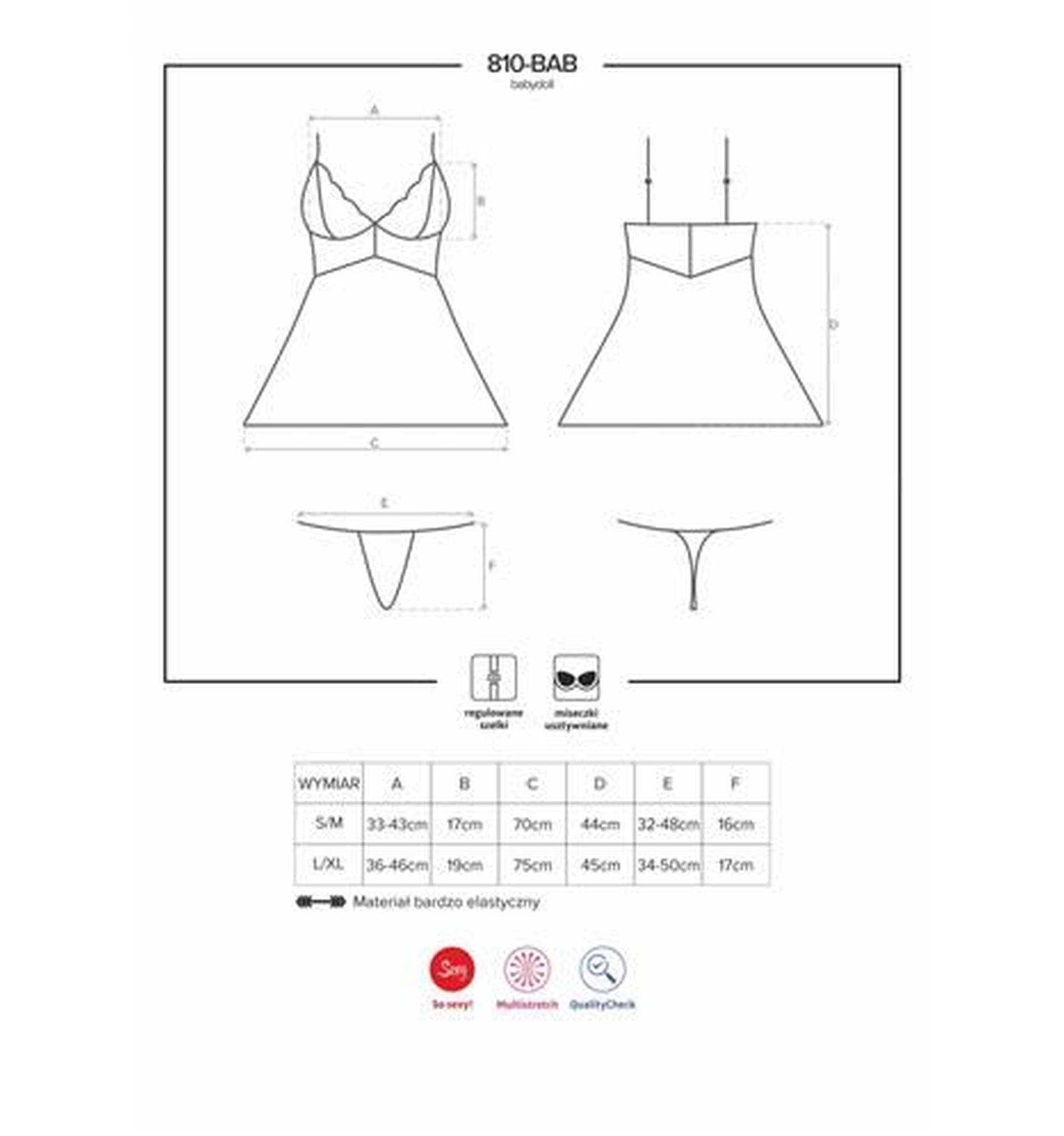 5-Biała sex koszulka stringi komplet obsessive l/xl-5