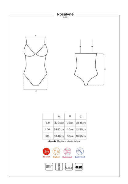 6-Czerwone body erotyczne bielizna obsessive s/m-6