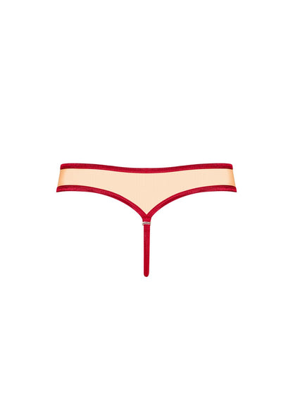 8-Erotyczne stringi z kokardą obsessive rubinesa lxl-8
