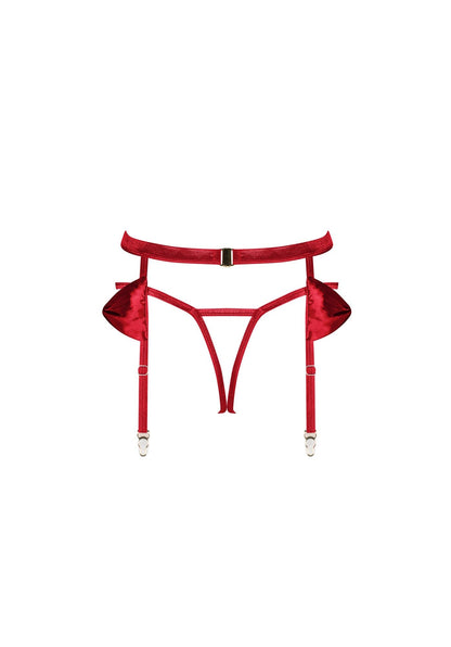 8-Pas stringi otwarte komplet obsessive rubinesa lxl-8
