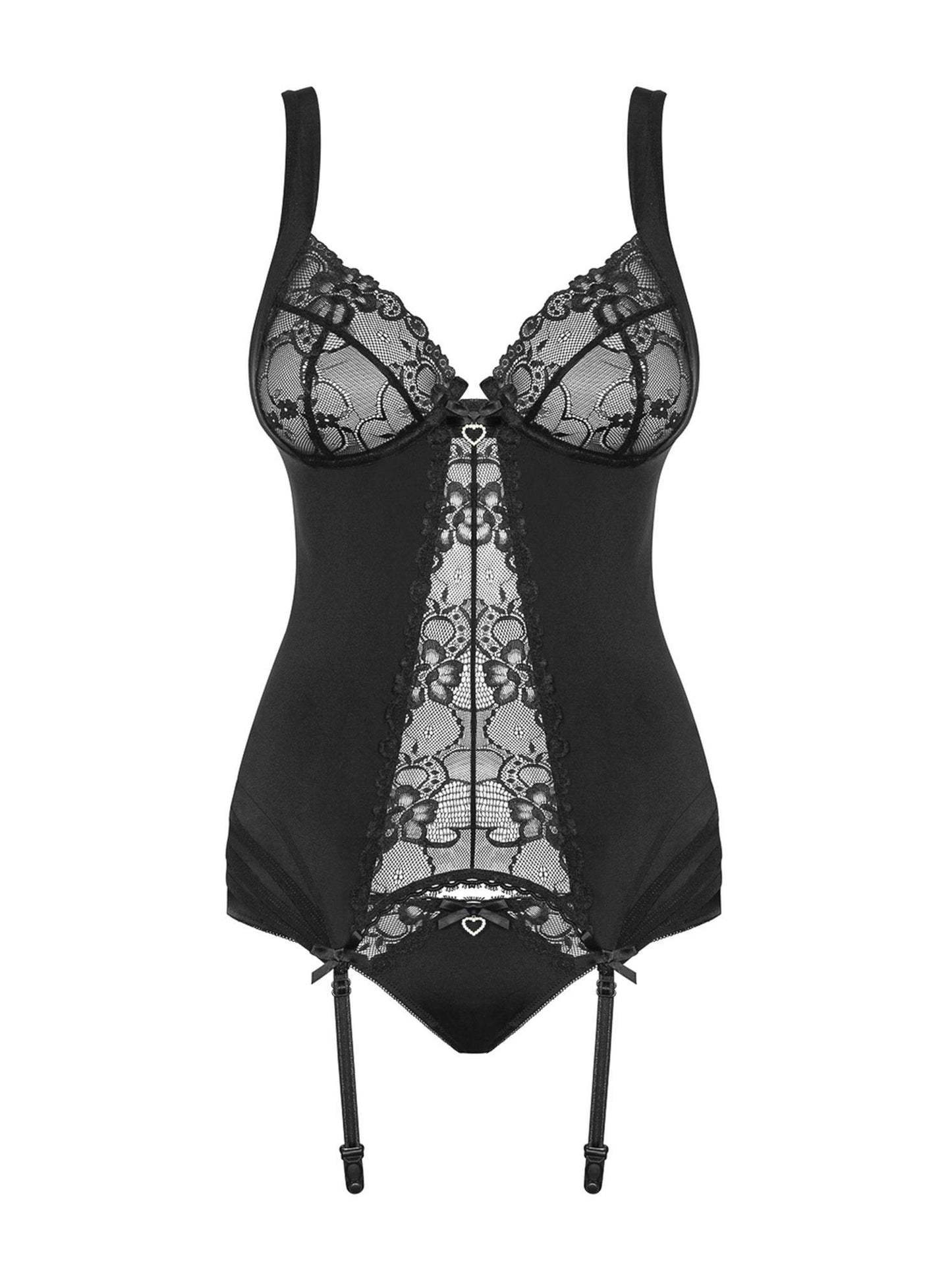 5-Gorset stringi koronka sex komplet obsessive l/xl-5