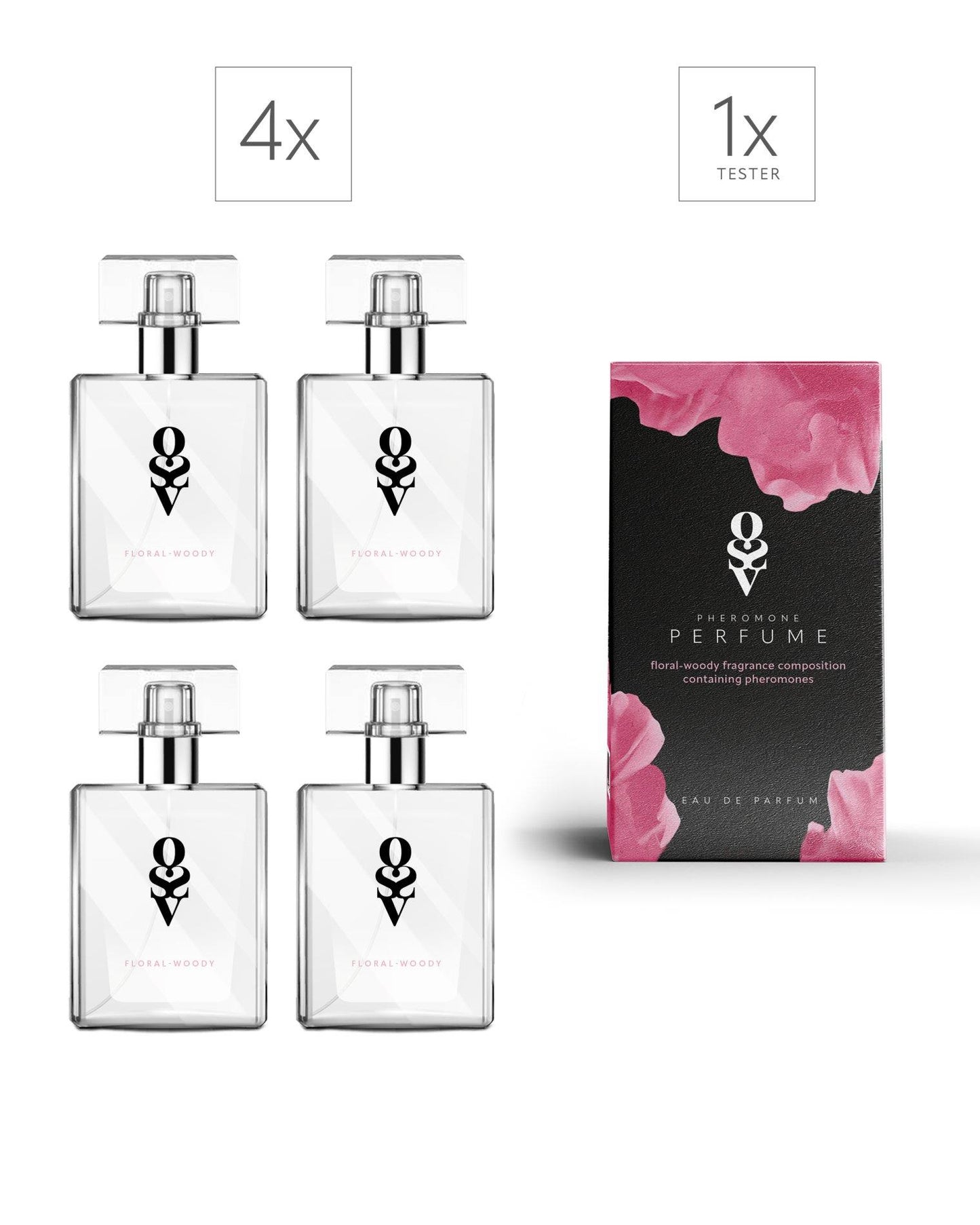 1-Zestaw Tester + 4 Perfumy Floral-woody 30 ml-1