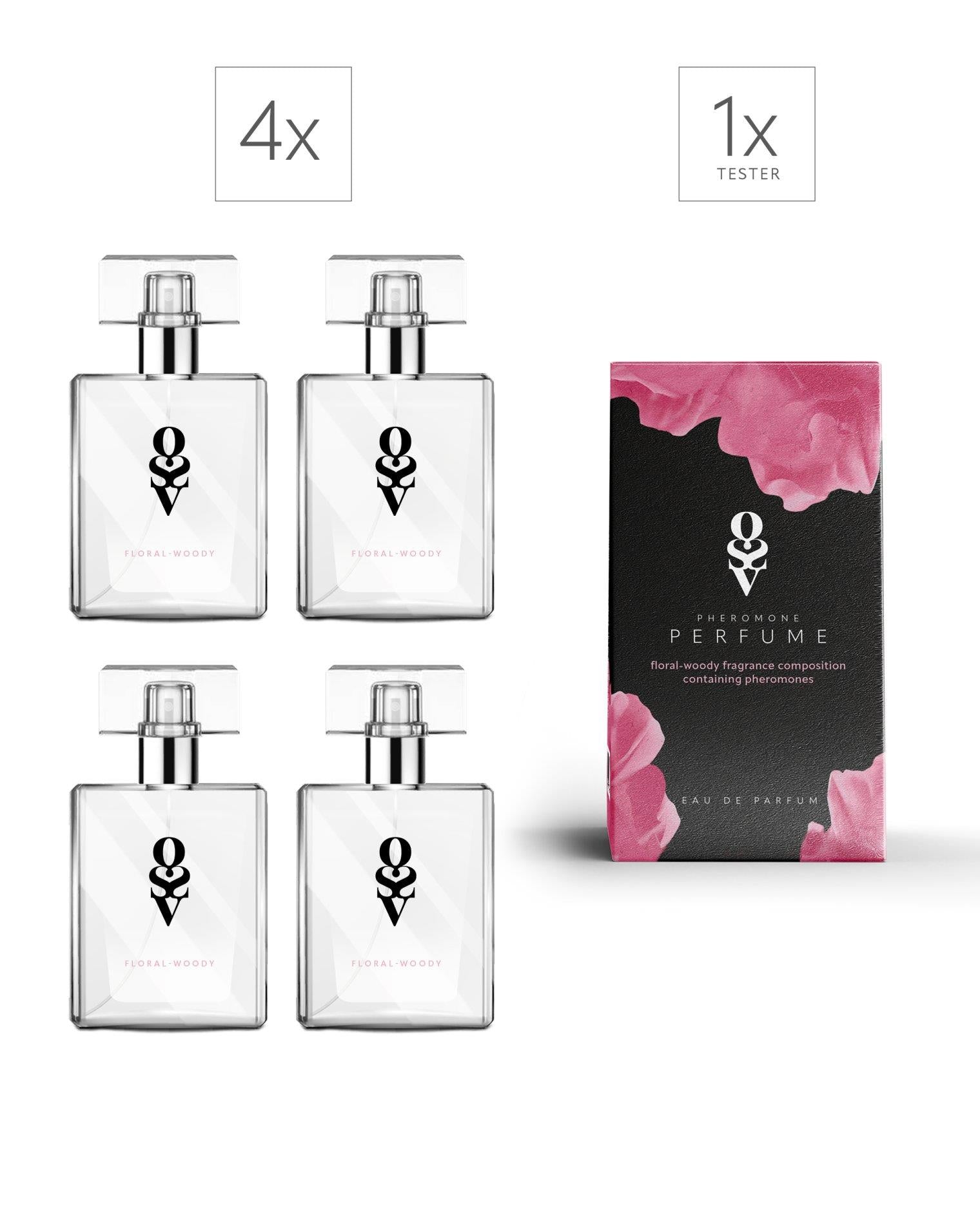 1-Zestaw Tester + 4 Perfumy Floral-woody 30 ml-1