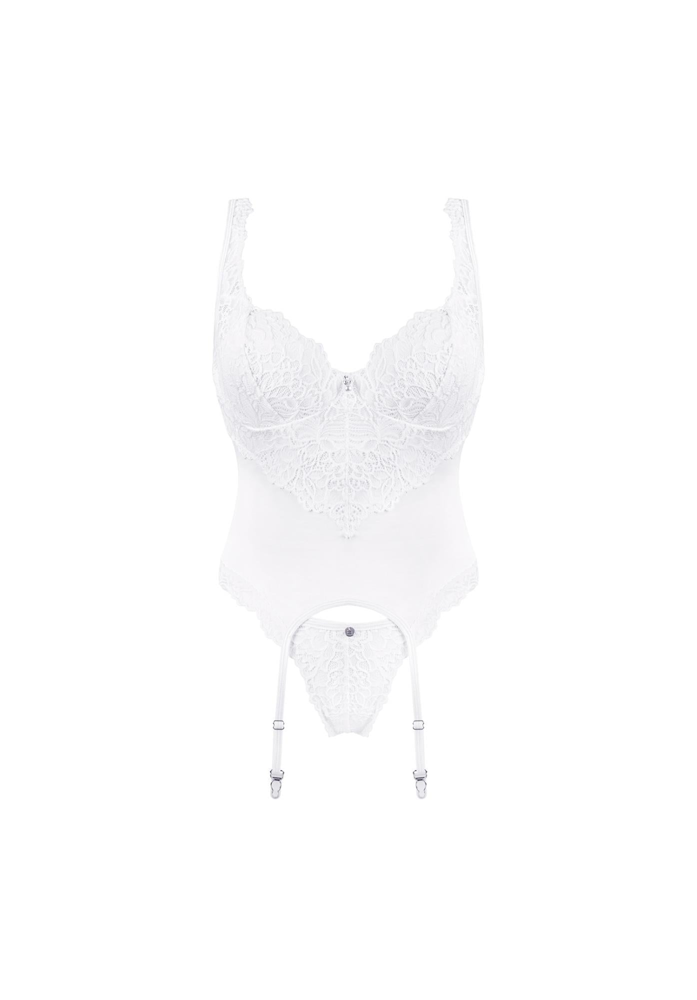 5-Bielizna-Amor Blanco gorset i stringi biały  S/M-5