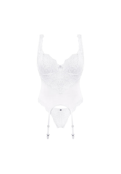 5-Bielizna-Amor Blanco gorset i stringi biały  S/M-5