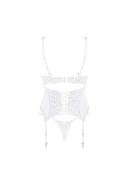 6-Bielizna-Amor Blanco gorset i stringi biały  S/M-6