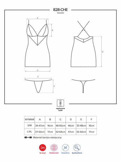 3-Czarny sex komplet koszulka stringi obsessive s/m-3