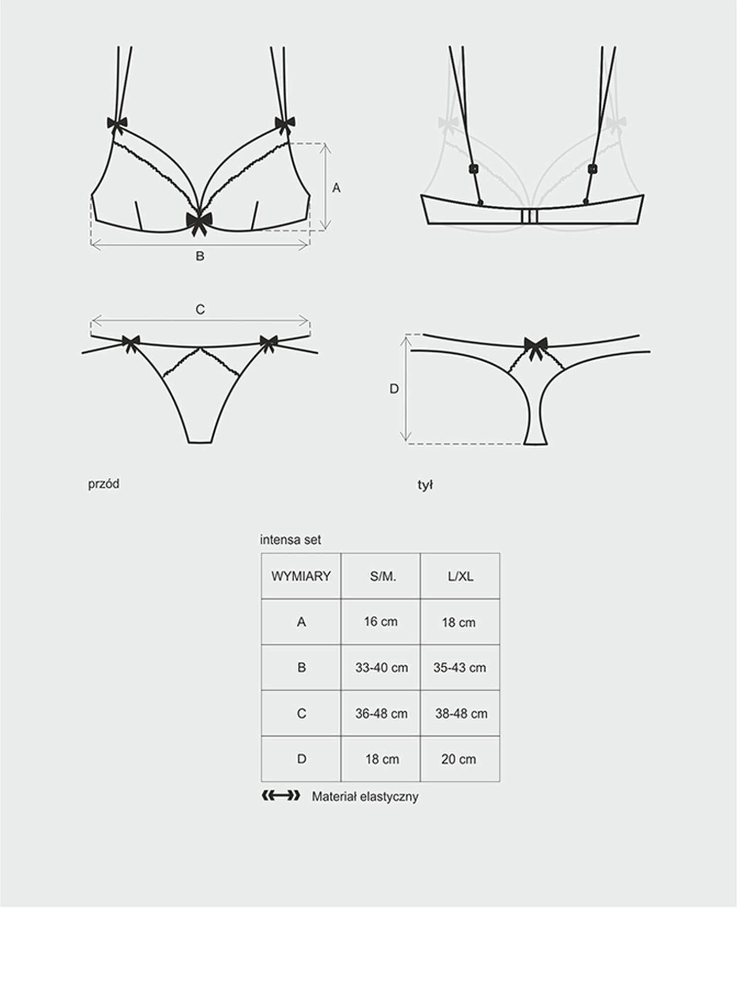 3-Koronkowy sex komplet stanik stringi intensa s/m-3