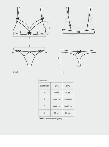 3-Koronkowy sex komplet stanik stringi intensa s/m-3