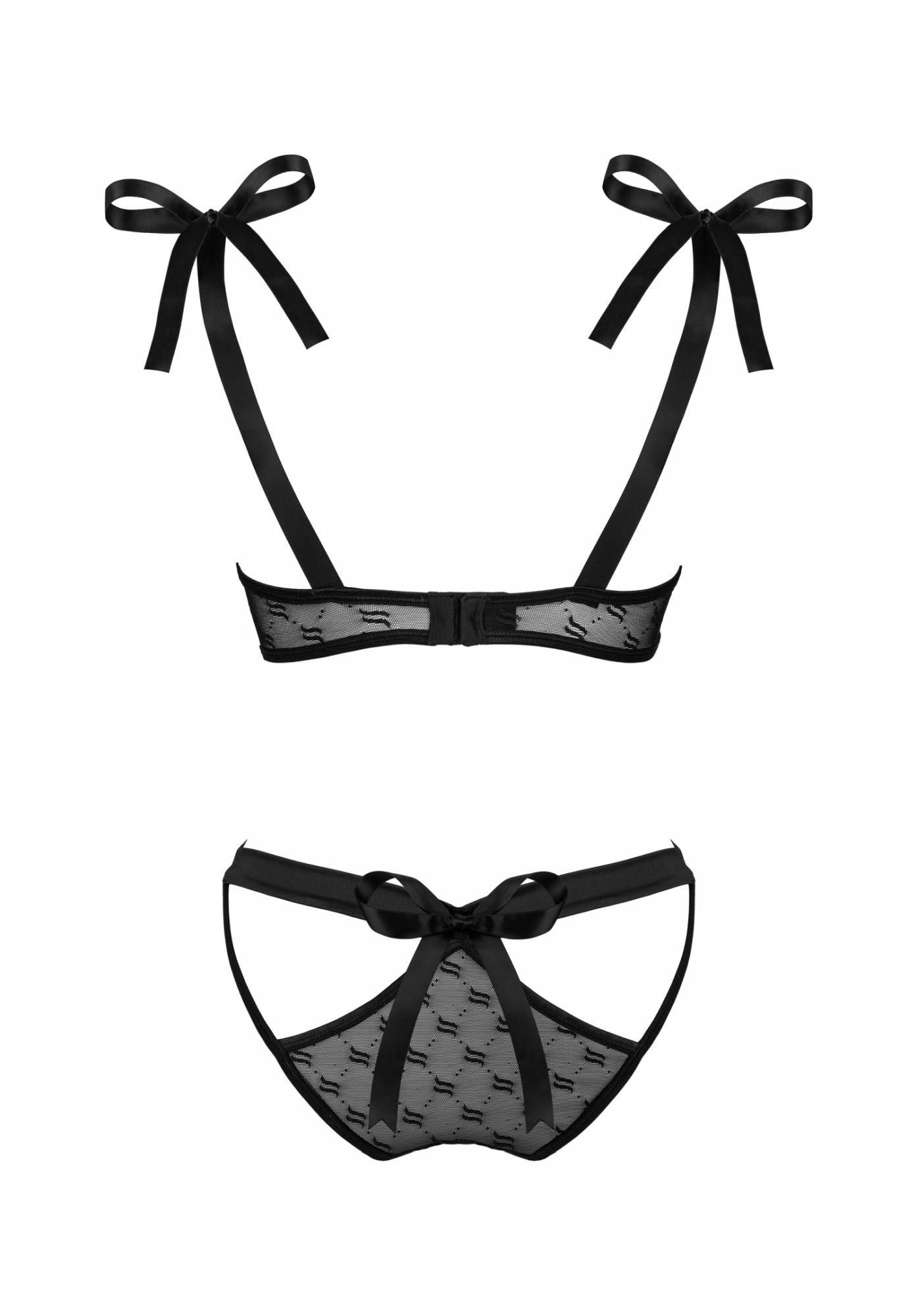 6-Bielizna-Obsessivia komplet 2-częściowy czarny  S/M-6