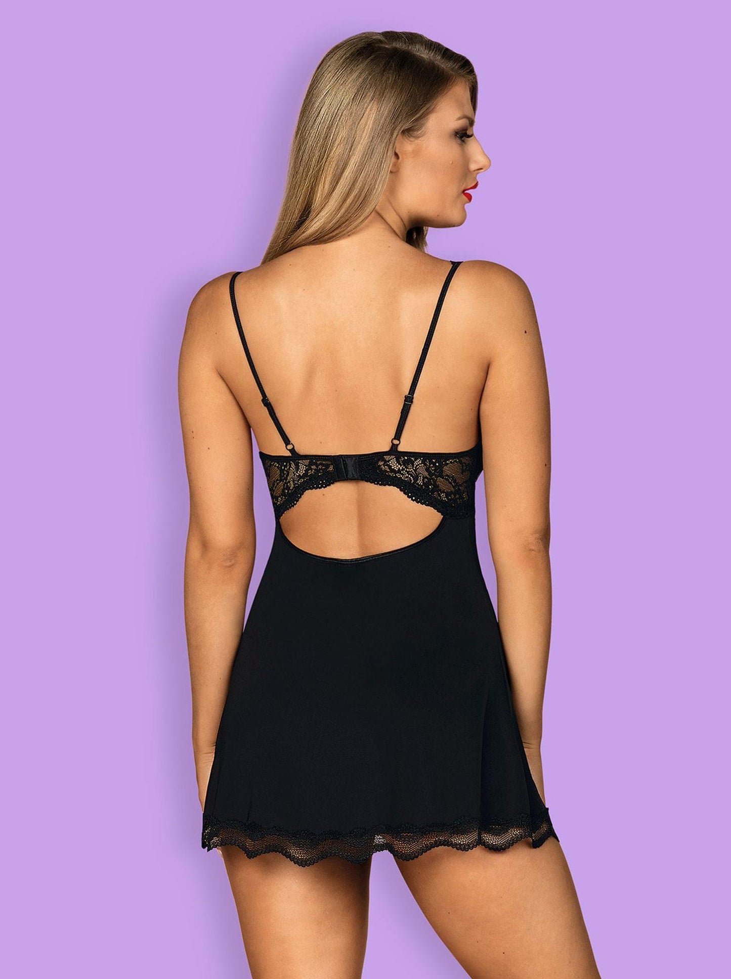 4-Bielizna-Luvae babydoll i stringi czarne XXL-4