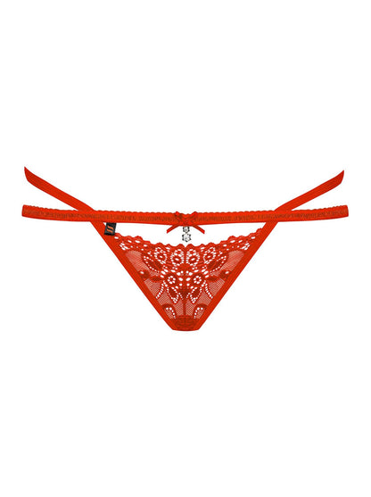 3-Czerwone koronkowe stringi erotyka obsessive s/m-3