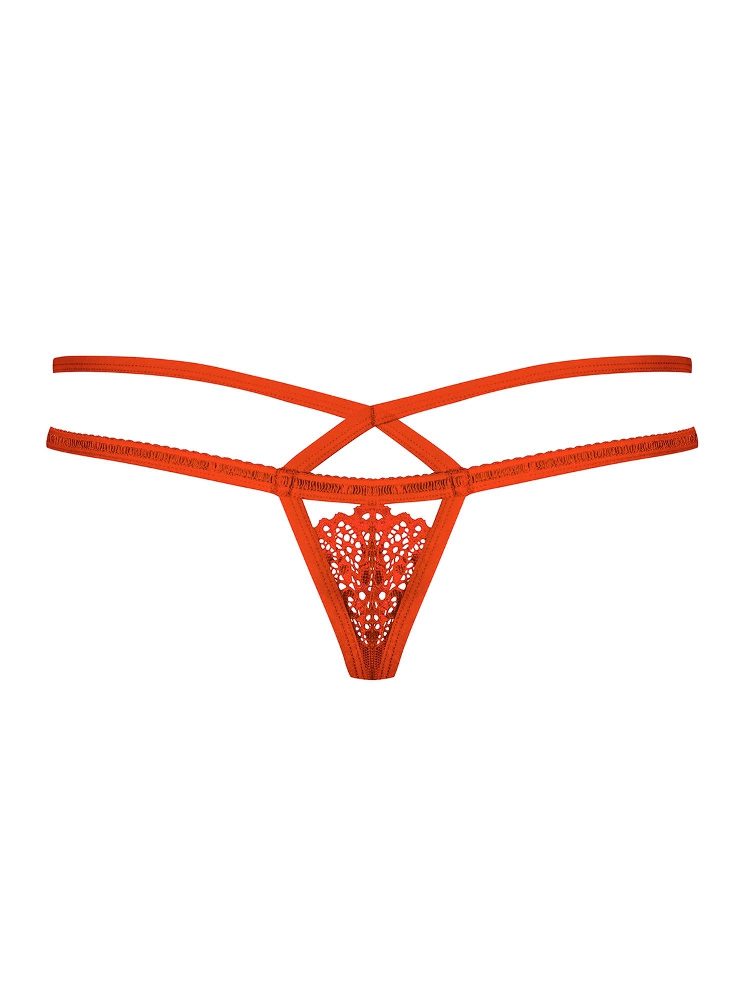 4-Czerwone koronkowe stringi erotyka obsessive s/m-4