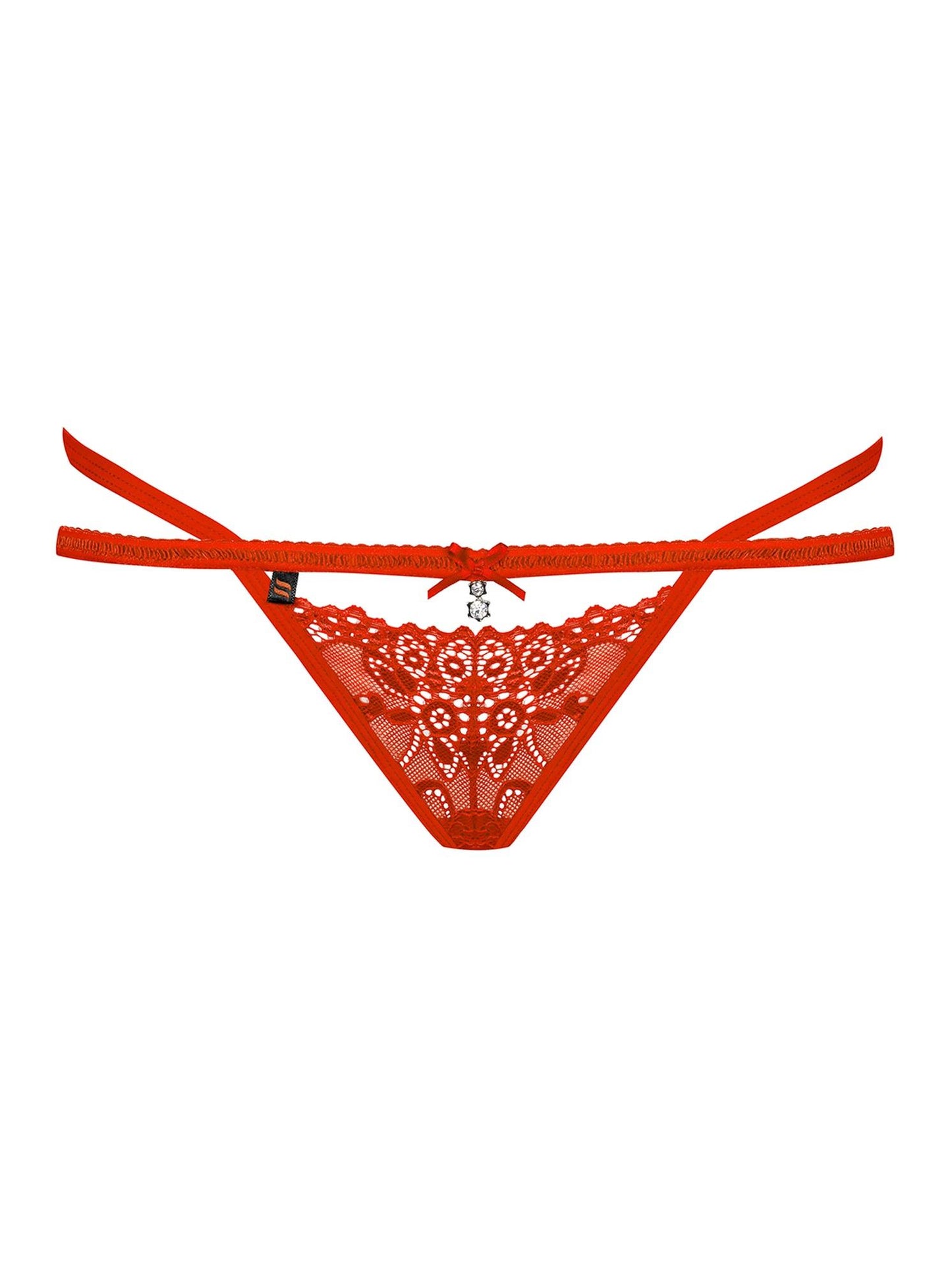 3-Czerwone koronkowe stringi erotyka obsessive l/xl-3