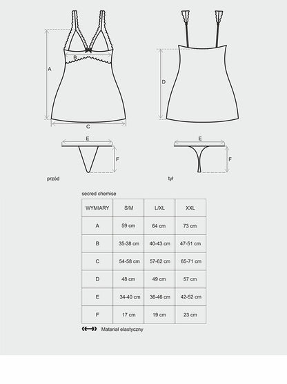 2-Satynowa sex koszulka stringi komplet secred l/xl-2
