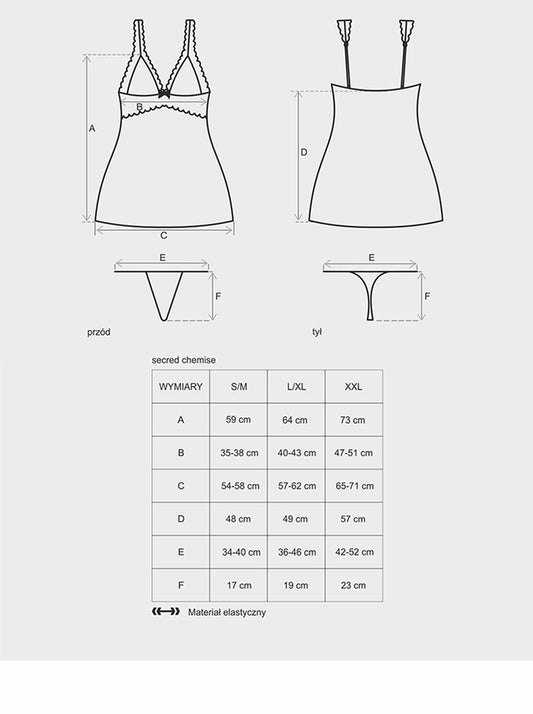 2-Satynowa sex koszulka stringi komplet secred l/xl-2