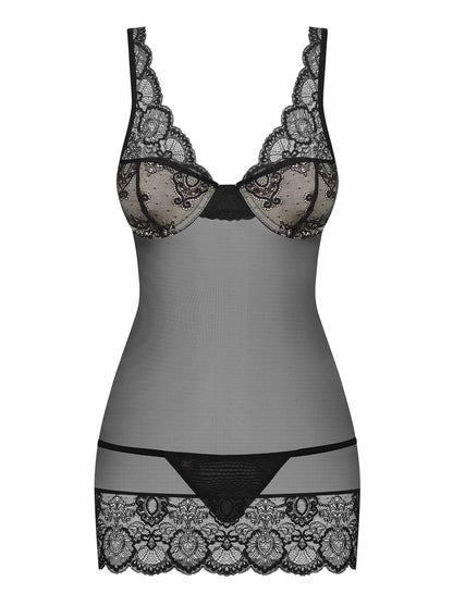 5-Zmysłowy komplet koszulka stringi obsessive l/xl-5
