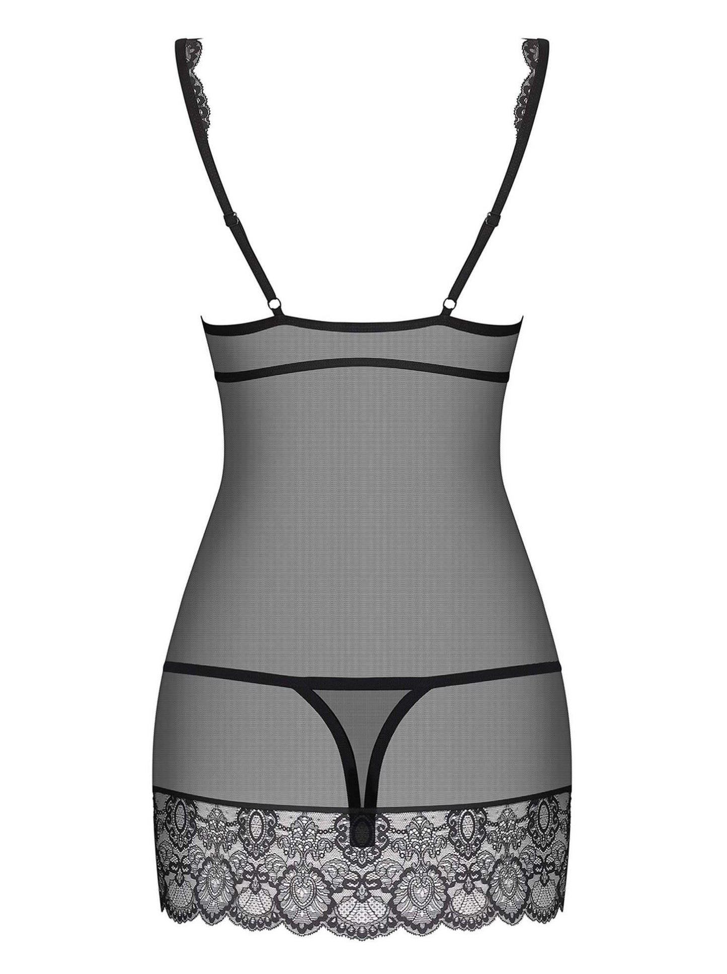 6-Zmysłowy komplet koszulka stringi obsessive l/xl-6