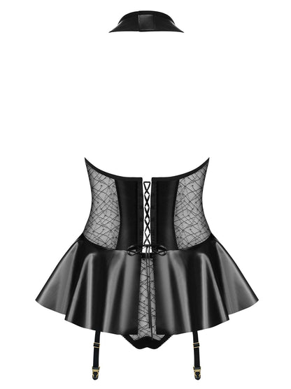 6-Gorset ze spódniczką figi komplet obsessive l/xl-6