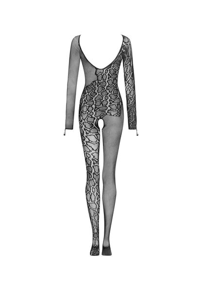 6-Bodystocking wężowy wzór seks otwarty krok S/M/L-6