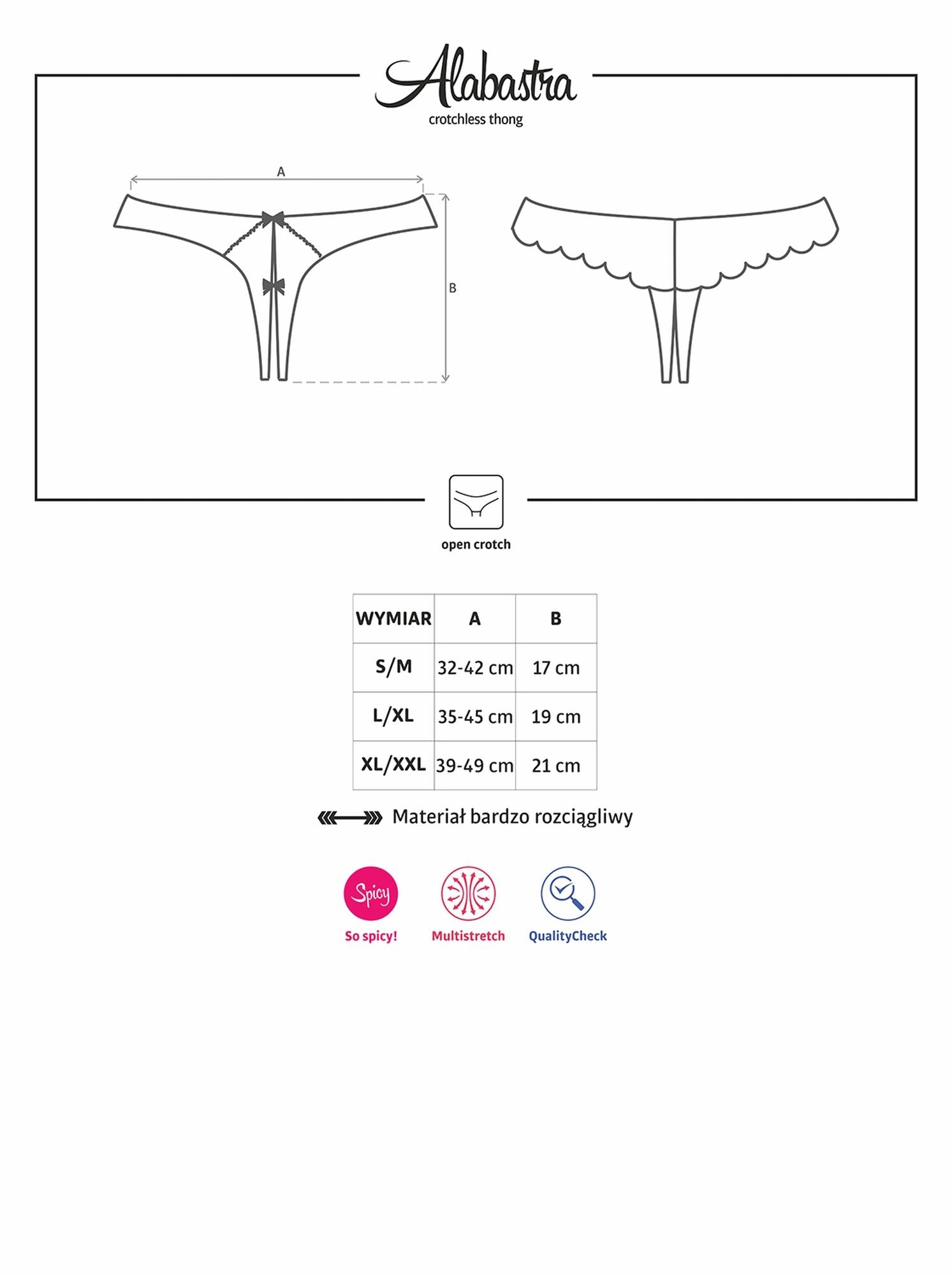 3-Rozcięte wycięte stringi otwarte sex obsessive lxl-3