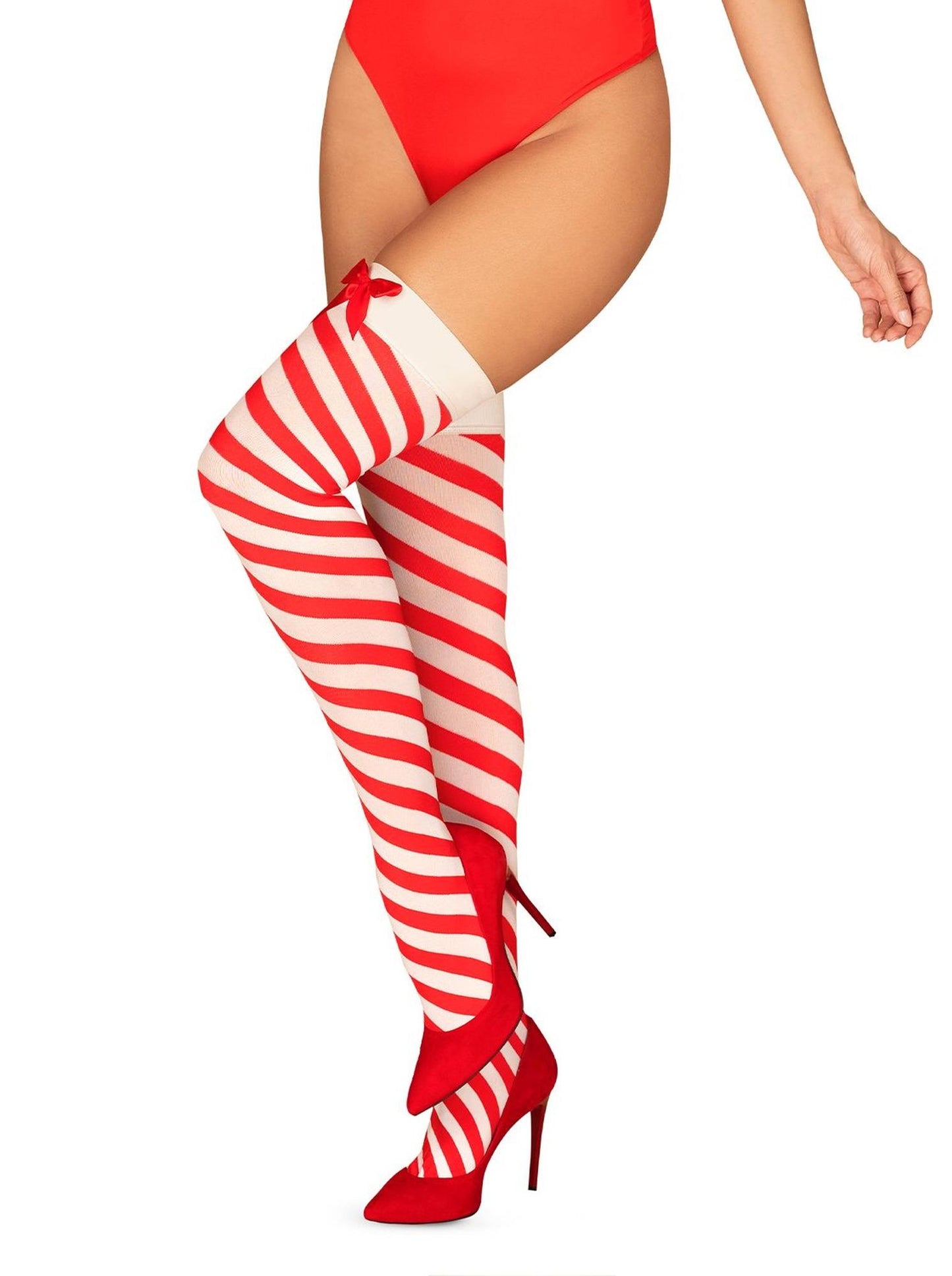 1-Bielizna-Kissmas pończochy czerwone L/XL-1
