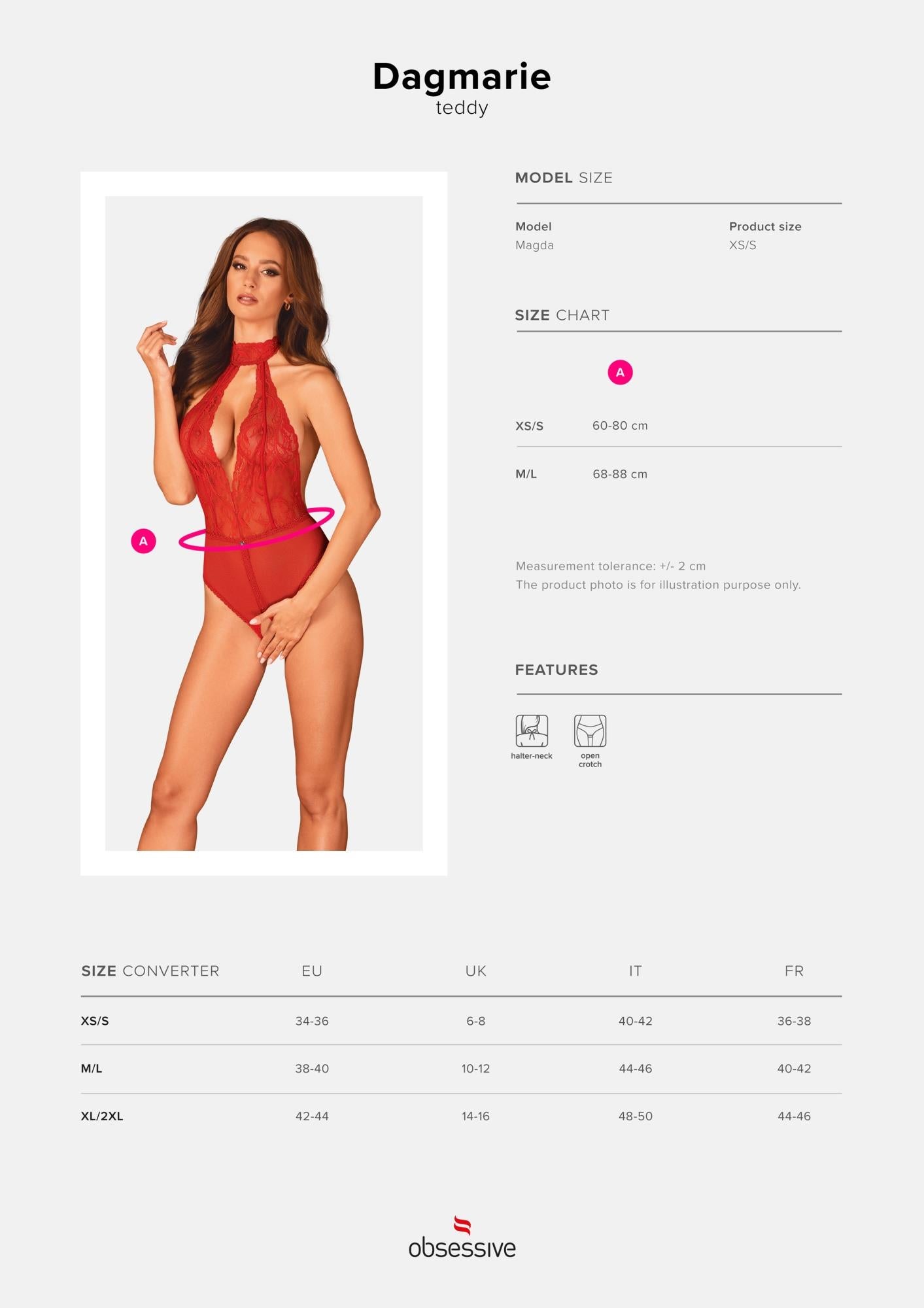 7-Dagmarie body erotyczne otwarte wycięty krok M/L-7