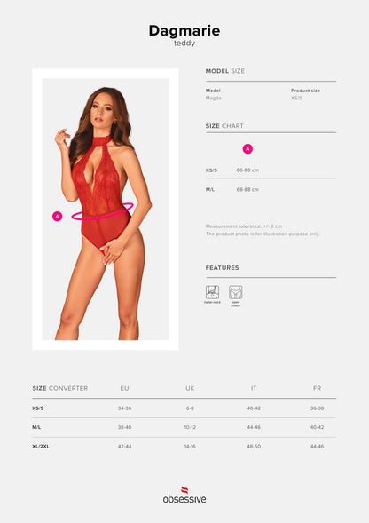 7-Dagmarie body erotyczne otwarte wycięty krok M/L-7