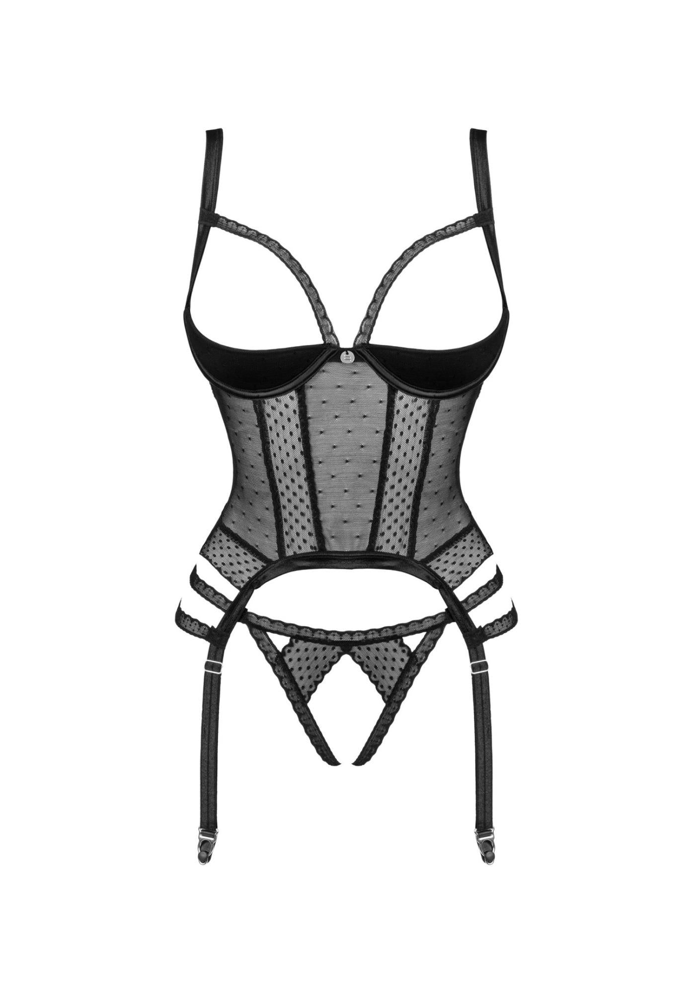 5-Lanelia gorset otwarte stringi biustonosz sex M/L-5