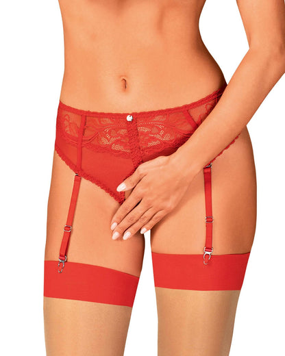 3-Figi otwarte w kroku z paskami do pończoch XL/2XL-3