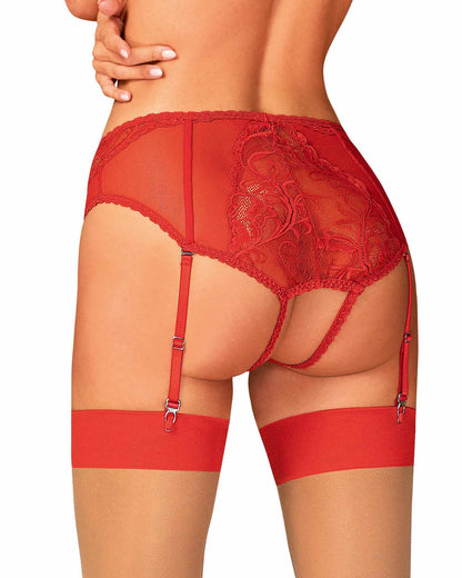 4-Figi otwarte w kroku z paskami do pończoch XL/2XL-4