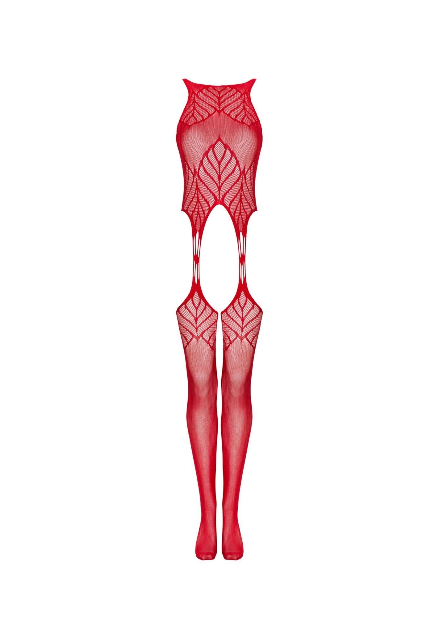 8-Koronkowe bodystocking erotyczny czerwone  XL/XXL-8