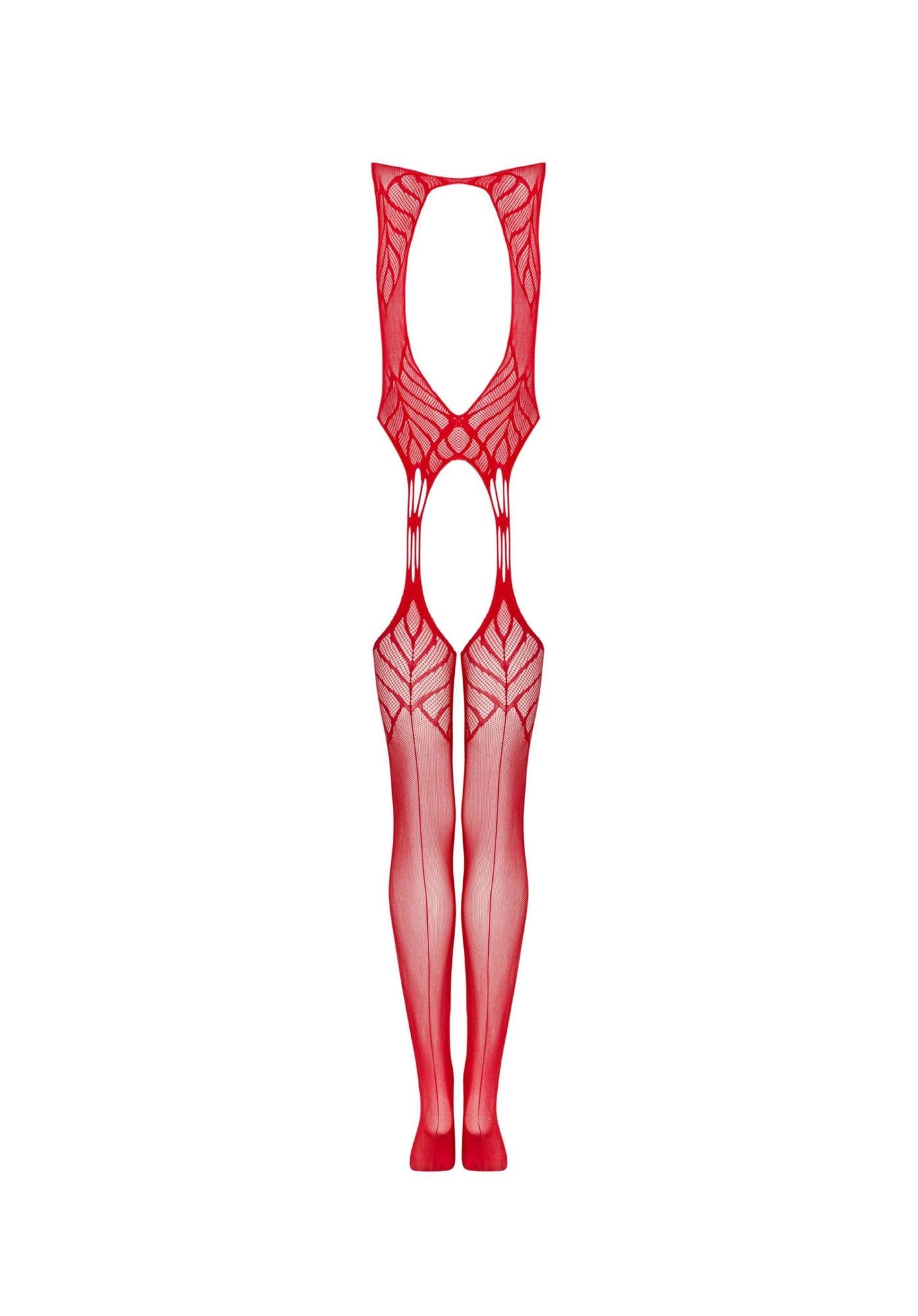 10-Koronkowe bodystocking erotyczny czerwone  XL/XXL-10