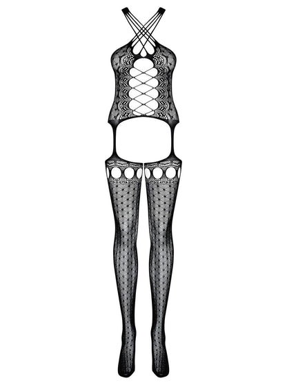 2-Geometryczne bodystocking siateczka obsessive sml-2